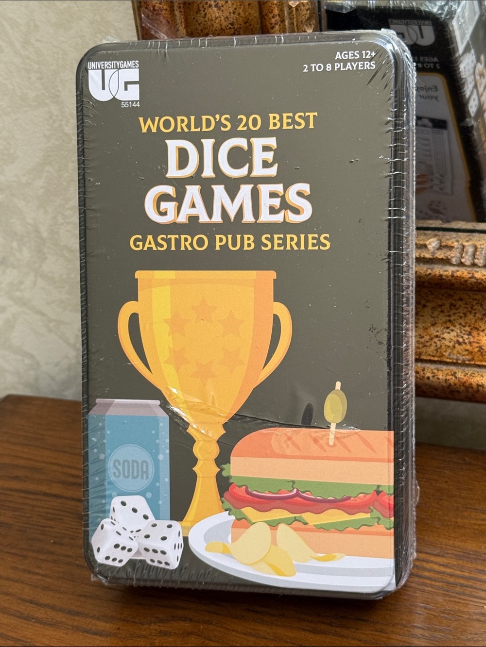 University Games World's 20 Best Dice Games - Black and Gold Tin